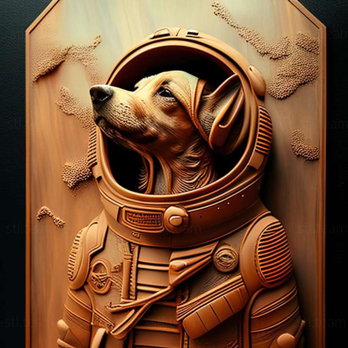 Asterisk cosmonaut dog famous animal